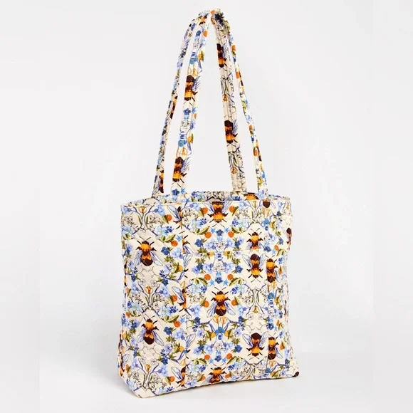 Vera Bradley Bee Garden Cotton Tote Bag - Picture 2 of 3